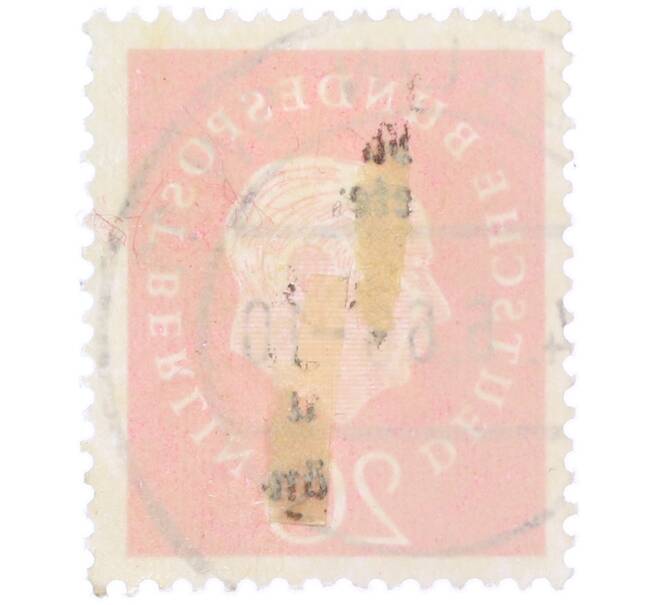 Почтовая марка 20 пфеннигов 1959 года Западная Германия (ФРГ) «Теодор Хойс» (Артикул: T11-37543) — Фото №2