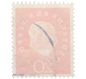 Почтовая марка 20 пфеннигов 1959 года Западная Германия (ФРГ) «Теодор Хойс» — Фото №2