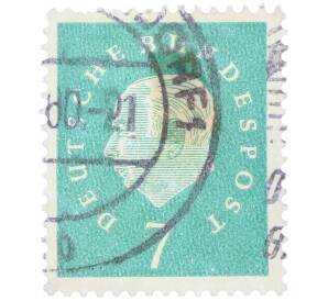 Почтовая марка 7 пфеннигов 1959 года Западная Германия (ФРГ) «Теодор Хойс» — Фото №1