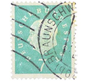 Почтовая марка 7 пфеннигов 1959 года Западная Германия (ФРГ) «Теодор Хойс» — Фото №1