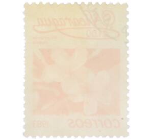 Почтовая марка 1 кордоба 1983 года Никарагуа «Плюмерия красная» — Фото №2