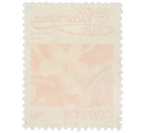 Почтовая марка 1 кордоба 1983 года Никарагуа «Плюмерия красная» — Фото №2