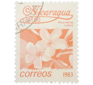 Почтовая марка 1 кордоба 1983 года Никарагуа «Плюмерия красная» — Фото №1