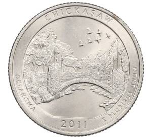 1/4 доллара (25 центов) 2011 года D США «Национальные парки — №10 Рекреационная зона Чикасо» — Фото №1