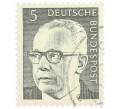 Почтовая марка 5 пфеннигов 1970 года Западная Германия (ФРГ) «Президент Густав Хайнеман» (Артикул: T11-37629) — Фото №1