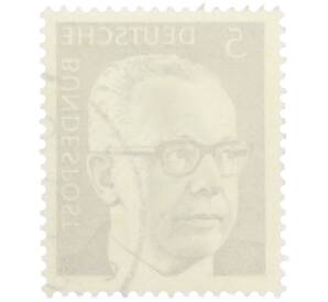 Почтовая марка 5 пфеннигов 1970 года Западная Германия (ФРГ) «Президент Густав Хайнеман» — Фото №2