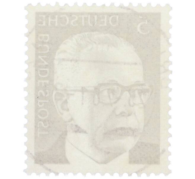 Почтовая марка 5 пфеннигов 1970 года Западная Германия (ФРГ) «Президент Густав Хайнеман» (Артикул: T11-37632) — Фото №2