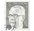 Почтовая марка 5 пфеннигов 1970 года Западная Германия (ФРГ) «Президент Густав Хайнеман» (Артикул: T11-37633) — Фото №1