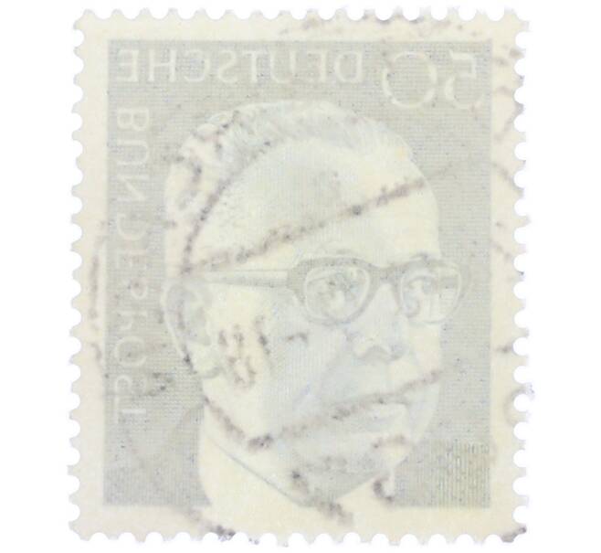 Почтовая марка 50 пфеннигов 1971 года Западная Германия (ФРГ) «Президент Густав Хайнеман» (Артикул: T11-37634) — Фото №2