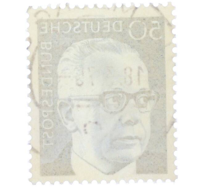 Почтовая марка 50 пфеннигов 1971 года Западная Германия (ФРГ) «Президент Густав Хайнеман» (Артикул: T11-37635) — Фото №2