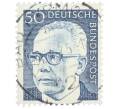 Почтовая марка 50 пфеннигов 1971 года Западная Германия (ФРГ) «Президент Густав Хайнеман» (Артикул: T11-37636) — Фото №1