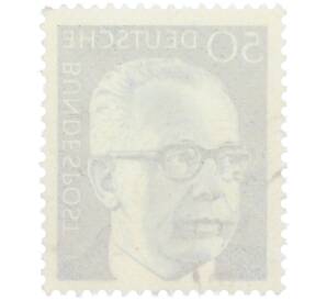 Почтовая марка 50 пфеннигов 1971 года Западная Германия (ФРГ) «Президент Густав Хайнеман» — Фото №2