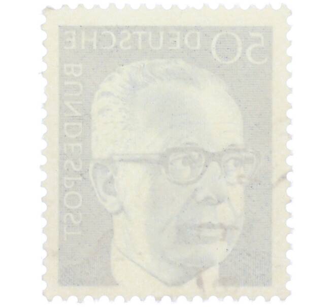 Почтовая марка 50 пфеннигов 1971 года Западная Германия (ФРГ) «Президент Густав Хайнеман» (Артикул: T11-37637) — Фото №2