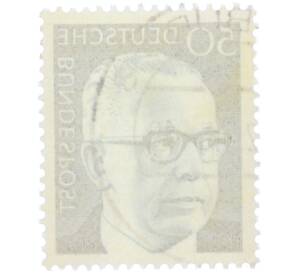 Почтовая марка 50 пфеннигов 1971 года Западная Германия (ФРГ) «Президент Густав Хайнеман» — Фото №2