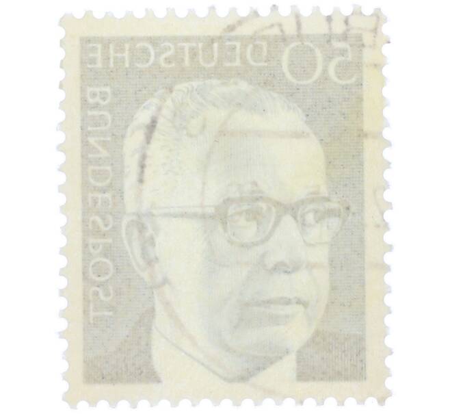 Почтовая марка 50 пфеннигов 1971 года Западная Германия (ФРГ) «Президент Густав Хайнеман» (Артикул: T11-37642) — Фото №2