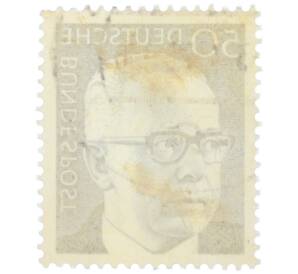 Почтовая марка 50 пфеннигов 1971 года Западная Германия (ФРГ) «Президент Густав Хайнеман» — Фото №2