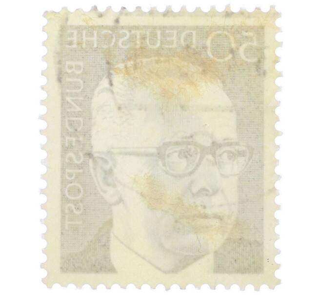 Почтовая марка 50 пфеннигов 1971 года Западная Германия (ФРГ) «Президент Густав Хайнеман» (Артикул: T11-37644) — Фото №2