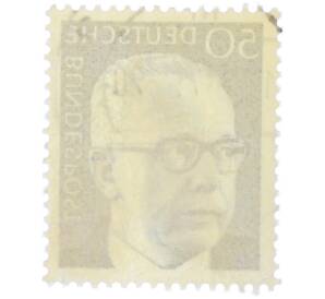 Почтовая марка 50 пфеннигов 1971 года Западная Германия (ФРГ) «Президент Густав Хайнеман» — Фото №2