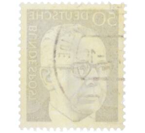 Почтовая марка 50 пфеннигов 1971 года Западная Германия (ФРГ) «Президент Густав Хайнеман» — Фото №2