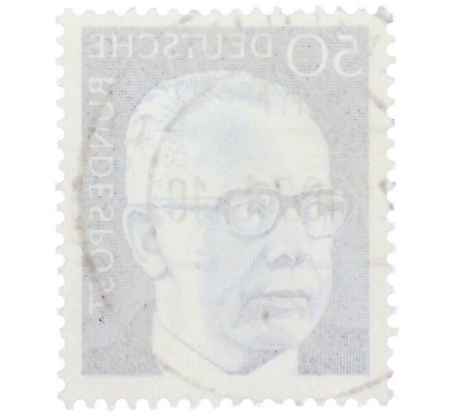Почтовая марка 50 пфеннигов 1971 года Западная Германия (ФРГ) «Президент Густав Хайнеман» (Артикул: T11-37650) — Фото №2