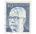 Почтовая марка 50 пфеннигов 1971 года Западная Германия (ФРГ) «Президент Густав Хайнеман» (Артикул: T11-37651) — Фото №1