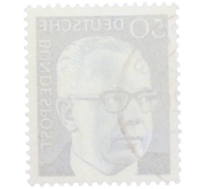 Почтовая марка 50 пфеннигов 1971 года Западная Германия (ФРГ) «Президент Густав Хайнеман» (Артикул: T11-37652) — Фото №2
