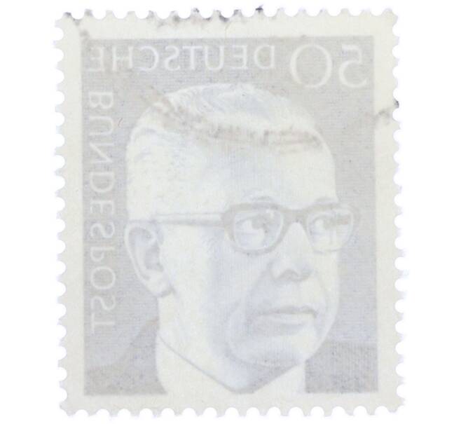 Почтовая марка 50 пфеннигов 1971 года Западная Германия (ФРГ) «Президент Густав Хайнеман» (Артикул: T11-37654) — Фото №2