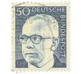Почтовая марка 50 пфеннигов 1971 года Западная Германия (ФРГ) «Президент Густав Хайнеман» (Артикул: T11-37658) — Фото №1