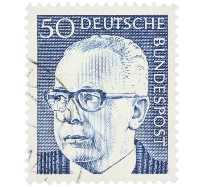Почтовая марка 50 пфеннигов 1971 года Западная Германия (ФРГ) «Президент Густав Хайнеман» (Артикул: T11-37659) — Фото №1