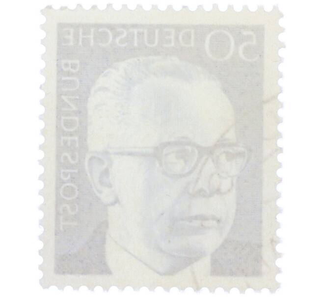 Почтовая марка 50 пфеннигов 1971 года Западная Германия (ФРГ) «Президент Густав Хайнеман» (Артикул: T11-37659) — Фото №2