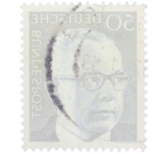 Почтовая марка 50 пфеннигов 1971 года Западная Германия (ФРГ) «Президент Густав Хайнеман» (Артикул: T11-37660) — Фото №2
