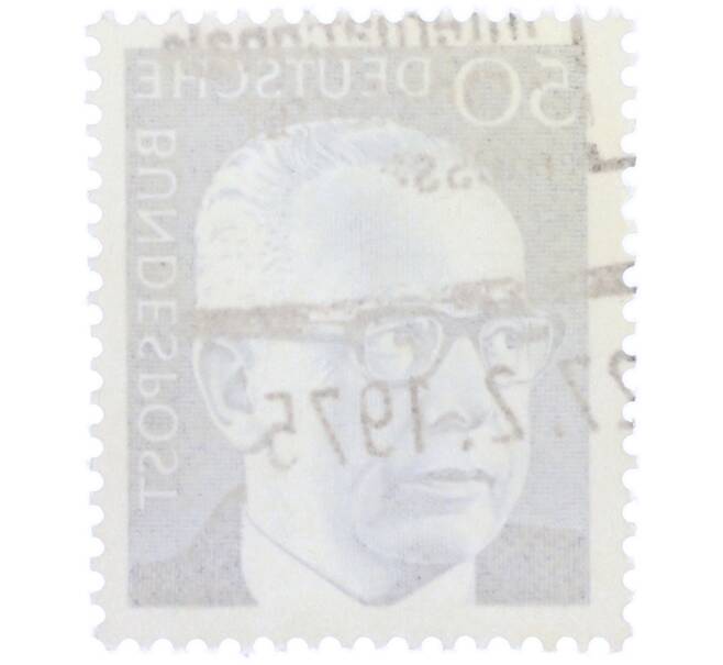 Почтовая марка 50 пфеннигов 1971 года Западная Германия (ФРГ) «Президент Густав Хайнеман» (Артикул: T11-37661) — Фото №2