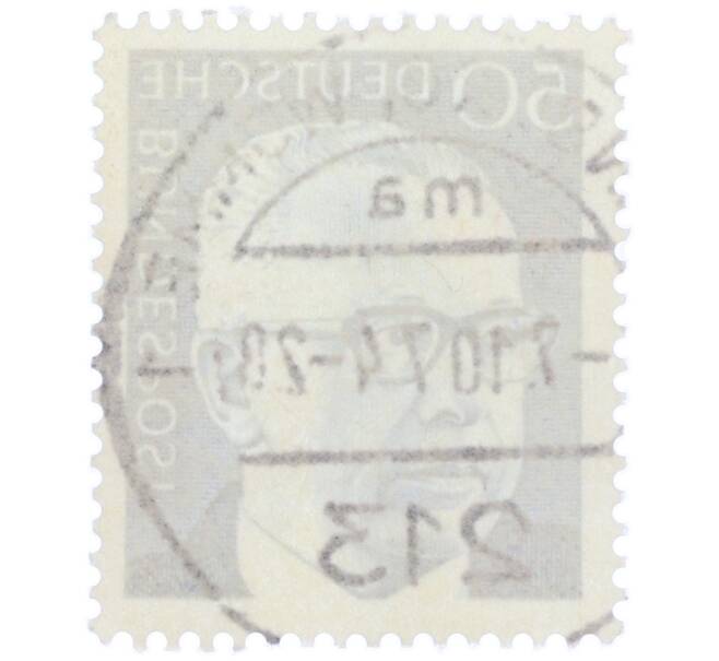 Почтовая марка 50 пфеннигов 1971 года Западная Германия (ФРГ) «Президент Густав Хайнеман» (Артикул: T11-37662) — Фото №2