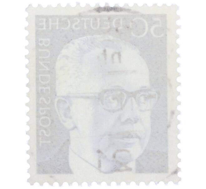 Почтовая марка 50 пфеннигов 1971 года Западная Германия (ФРГ) «Президент Густав Хайнеман» (Артикул: T11-37664) — Фото №2