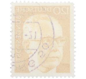 Почтовая марка 120 пфеннигов 1972 года Западная Германия (ФРГ) «Президент Густав Хайнеман» — Фото №2