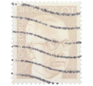 Почтовая марка 10 пфеннигов 1970 года Западная Германия (ФРГ) «Президент Густав Хайнеман» — Фото №2