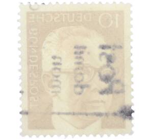 Почтовая марка 10 пфеннигов 1970 года Западная Германия (ФРГ) «Президент Густав Хайнеман»