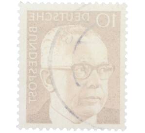 Почтовая марка 10 пфеннигов 1970 года Западная Германия (ФРГ) «Президент Густав Хайнеман»