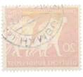 Почтовая марка 20 пфеннигов 1955 года Западная Германия (ФРГ) «10 лет с насильственного переселения» (Артикул: T11-37712) — Фото №2
