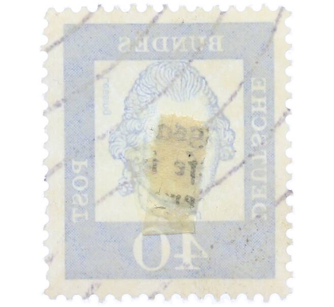 Почтовая марка 40 пфеннигов 1961 года Западная Германия (ФРГ) «Выдающиеся немцы — Готхольд Эфраим Лессинг» (Артикул: T11-37724) — Фото №2