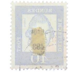 Почтовая марка 40 пфеннигов 1961 года Западная Германия (ФРГ) «Выдающиеся немцы — Готхольд Эфраим Лессинг» — Фото №2