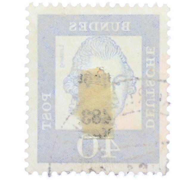 Почтовая марка 40 пфеннигов 1961 года Западная Германия (ФРГ) «Выдающиеся немцы — Готхольд Эфраим Лессинг» (Артикул: T11-37725) — Фото №2