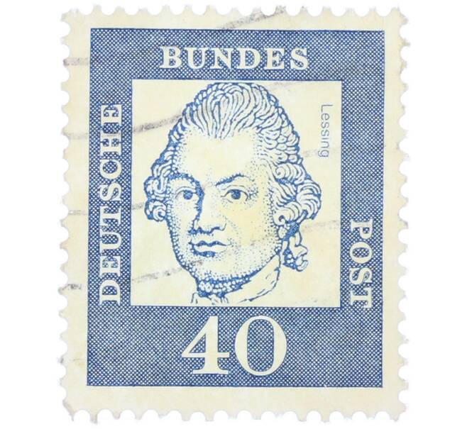 Почтовая марка 40 пфеннигов 1961 года Западная Германия (ФРГ) «Выдающиеся немцы — Готхольд Эфраим Лессинг» (Артикул: T11-37726) — Фото №1