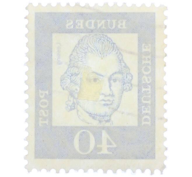 Почтовая марка 40 пфеннигов 1961 года Западная Германия (ФРГ) «Выдающиеся немцы — Готхольд Эфраим Лессинг» (Артикул: T11-37726) — Фото №2