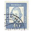 Почтовая марка 40 пфеннигов 1961 года Западная Германия (ФРГ) «Выдающиеся немцы — Готхольд Эфраим Лессинг» (Артикул: T11-37727) — Фото №1