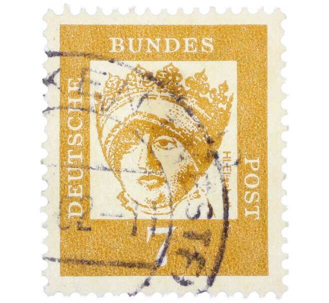 Почтовая марка 7 пфеннигов 1961 года Западная Германия (ФРГ) «Выдающиеся немцы — Елизавета Венгерская» (Артикул: T11-37728) — Фото №1