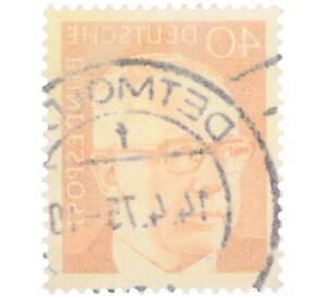 Почтовая марка 40 пфеннигов 1971 года Западная Германия (ФРГ) «Президент Густав Хайнеман» — Фото №2