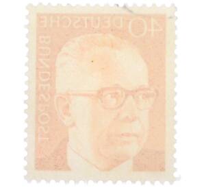 Почтовая марка 40 пфеннигов 1971 года Западная Германия (ФРГ) «Президент Густав Хайнеман» — Фото №2