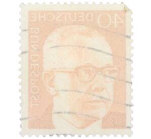 Почтовая марка 40 пфеннигов 1971 года Западная Германия (ФРГ) «Президент Густав Хайнеман» — Фото №2