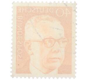 Почтовая марка 40 пфеннигов 1971 года Западная Германия (ФРГ) «Президент Густав Хайнеман» — Фото №2